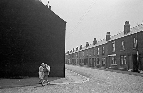 Three generations greet the street Sheffield  (1969)