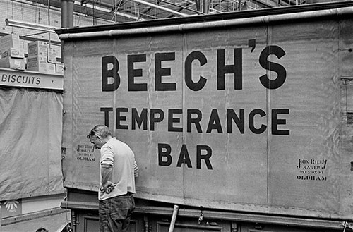 Temperance stall Oldham market  (1969)