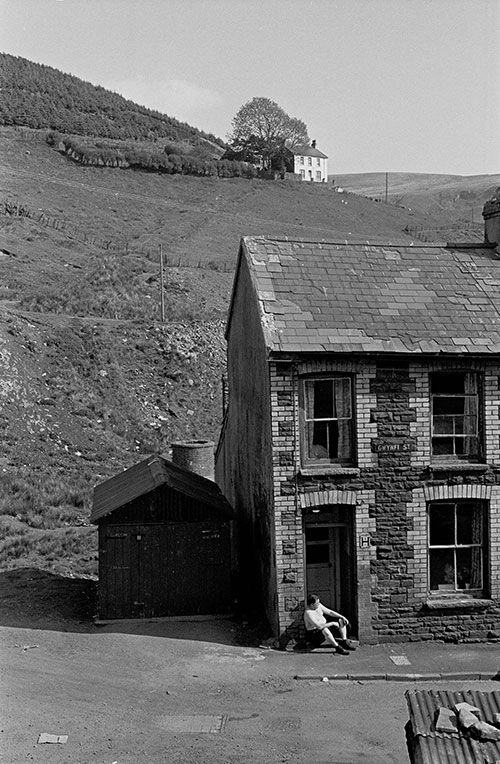 Miner with emphysema living in the last house in the valley, Glyncorrwyg S Wales  (1969)