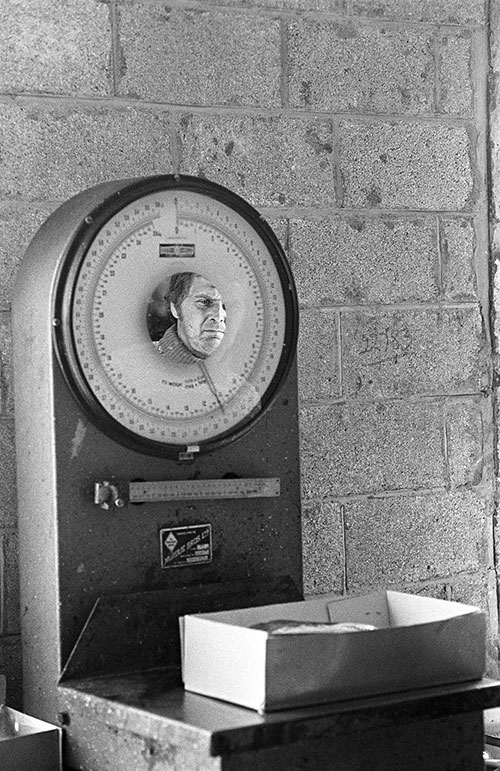 Scales and the reflection of a gutter, North Shields  (1979)