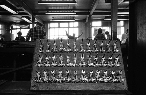 Lock keys at Josiah Parkes factory Willenhall  (1976)