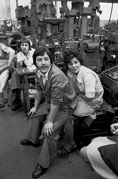 Lunchtime in the machine shop, Josiah Parkes lock factory, Willenhall  (1976)