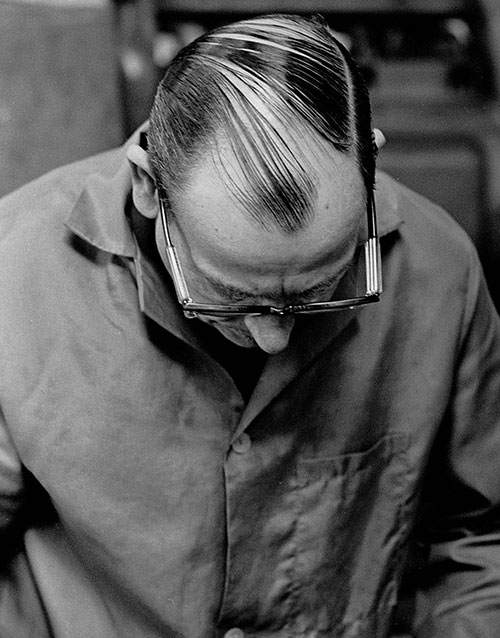 A hairstyle in the mould makers workshop, Lee Howl Tipton  (1978)