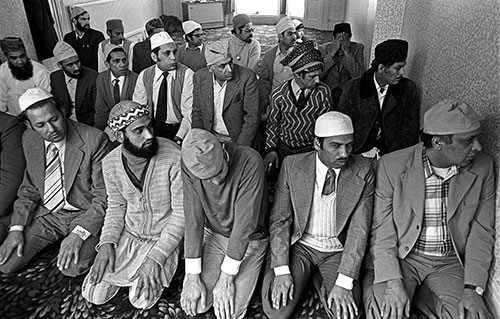 Prayer at the mosque  Wolverhampton 1976737-19