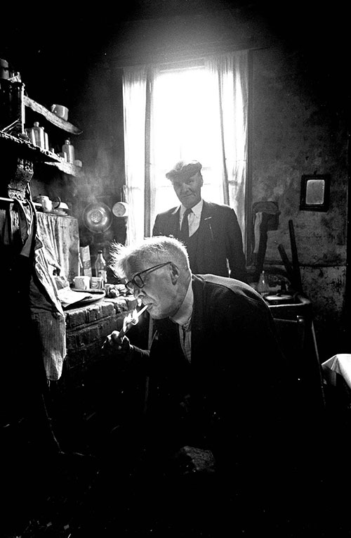 Brothers living in a condemned Birmingham terrace,  (1968)