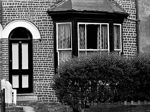 Hand painted bricks front of semi detached house Sparkbrook 1966 2