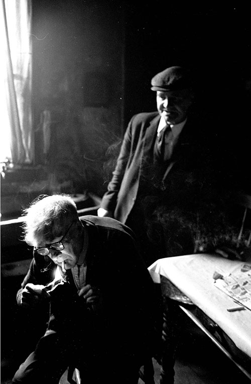 Two brothers living in slum housing Aston, Birmingham  (1968)