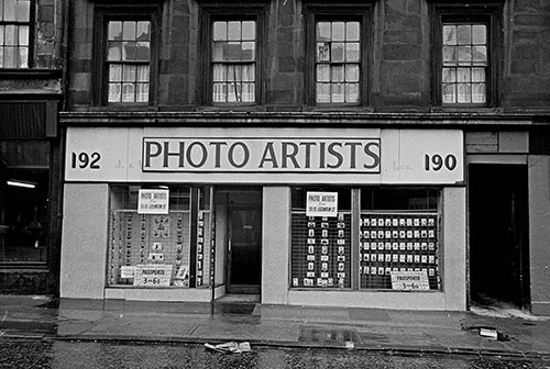 Photographer's frontage, Glasgow  (1969)