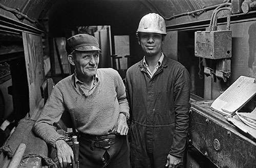 Friends in the hopper car , blast furnace Bilston British Steel  (1976)