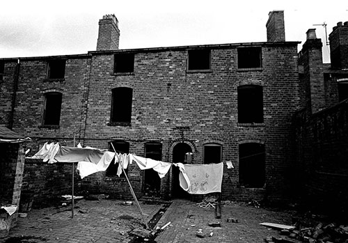 Occupied derelict house, Ladywood Birmingham  (1968)
