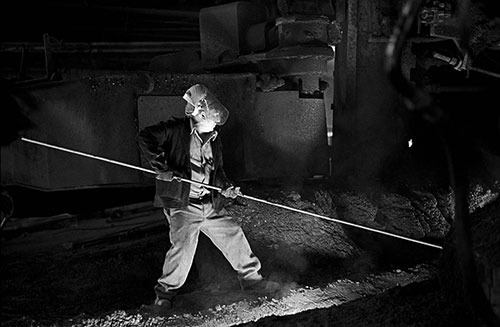 Blast furnace worker, British Steel, Bilston  (1976)