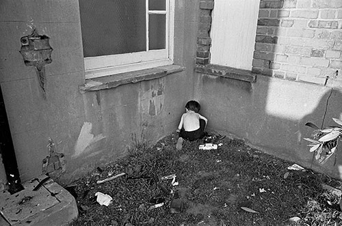 Child in the garden of his N London hostel,  (1969)