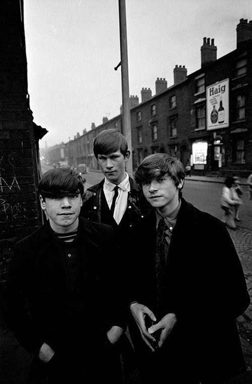 Teenage boys on a Hockley, Birmingham, street corner,  (1967)