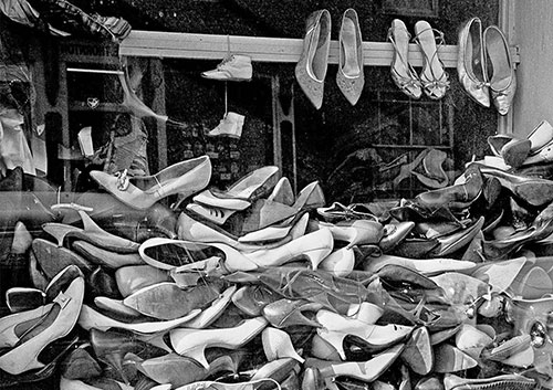 Second hand shop window Manchester  (1969)