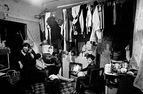 The front room of a Hockley back to back house, Birmingham  (1968)