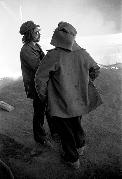 Blast furnaceman's safety clothing British Steel, Bilston  (1976)