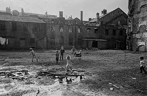 children playing in a patch of Gorbals wasteland,  (1970)