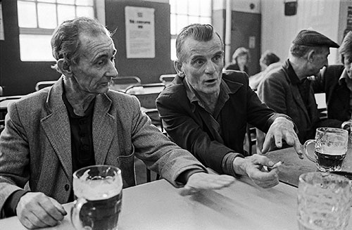 Lunchtime pints in the canteen , British Steel Bilston  (1976)