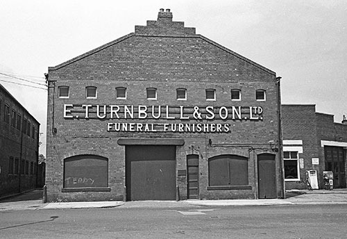 Funeral Furnisher's facade, North Shields  (1979)