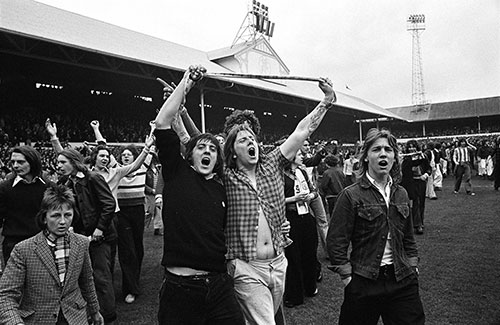 Football supporters, White Hart Lane Tottenham  (1975)