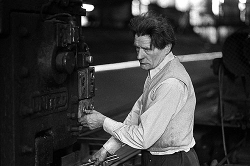 Stockman at Birchley hand rolling mills, Oldbury  (1976)