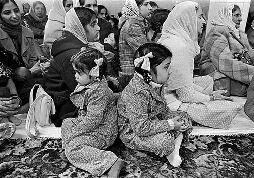 Children in the congregation at a Sikh temple Wolverhampton  (1976)