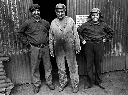 Steel furnace workers Steel furnaces, British Steel Bilston  (1977)