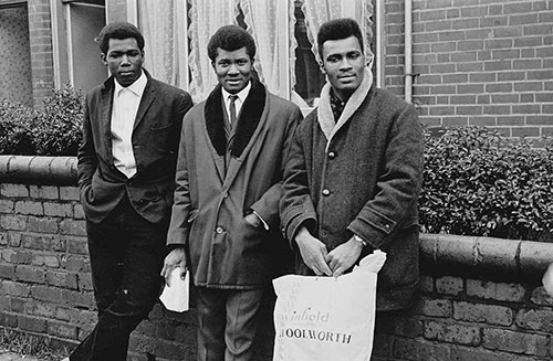 Three young men Sparkbrook 1966, Birmingham