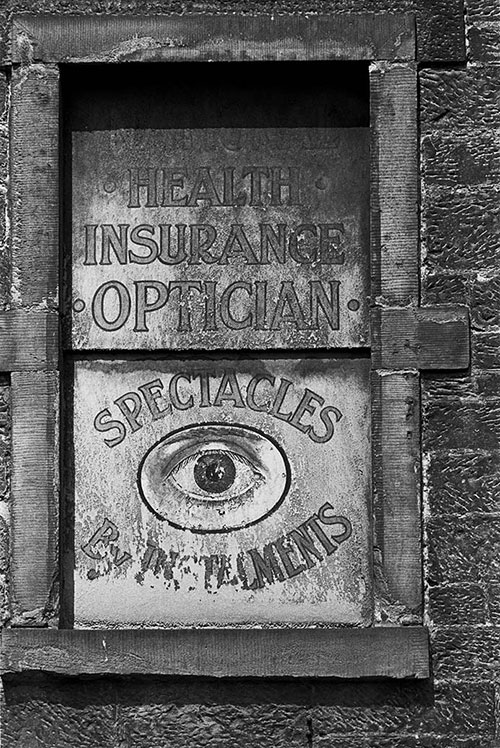 Old optician's sign Edinburgh  (1972)