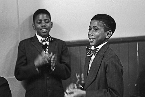 Brothers singing at the Episcopal church of Zion Wolverhampton  (1976)