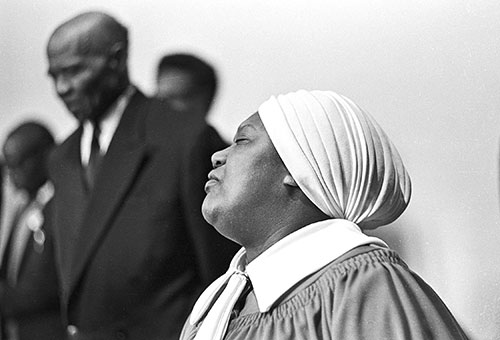 Worshipper at New Testament church of God Wolverhampton  (1976)