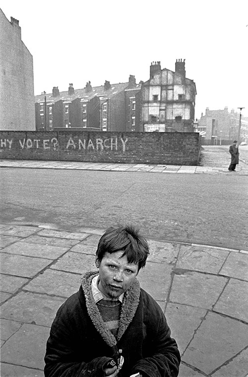 Boy and graffiti, Liverpool  (1969)