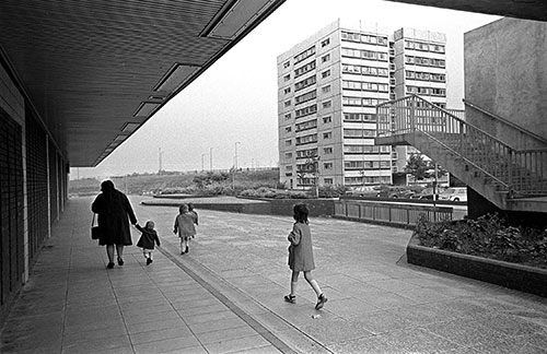 Shopping precinct Redditch New Town,  (1975)