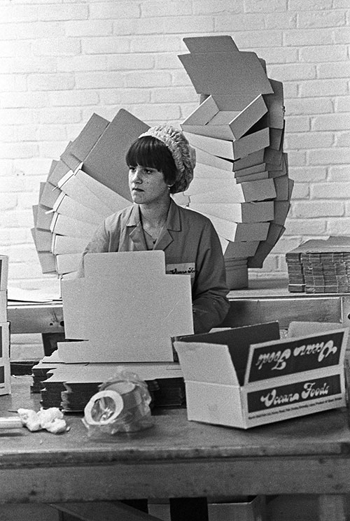 Fishgirl packing produce Tyneside  (1979)