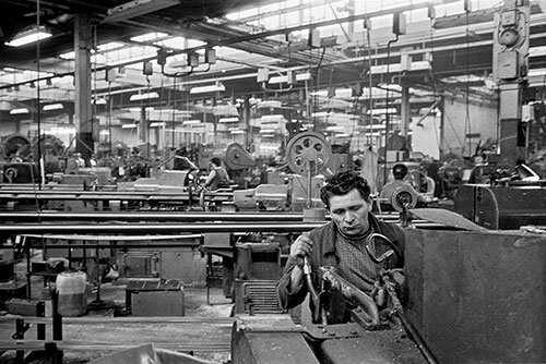 Metal shearer, Josiah Parkes lock factory Willenhall  (1976)