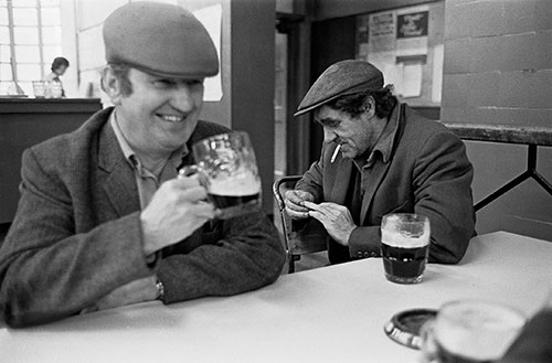 Lunchtime pints in the canteen, British Steel Bilston  (1976)