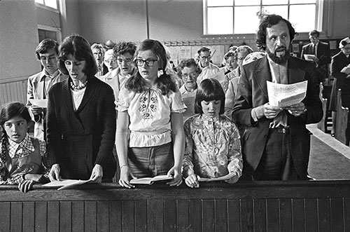 Priest and his family Methodist church Wolverhampton  (1976)