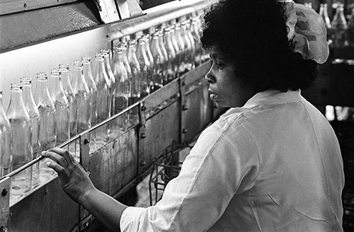 Bottle inspection dairy Wolverhampton  (1977)