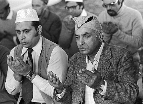 Prayer at the mosque  Wolverhampton  (1976)