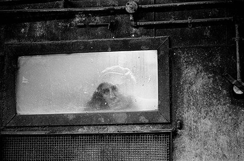 behind safety glass,blastfurnace British Steel Bilston  (1976)