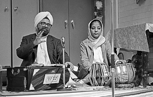 Music at a Sikh temple Wolverhampton  (1976)