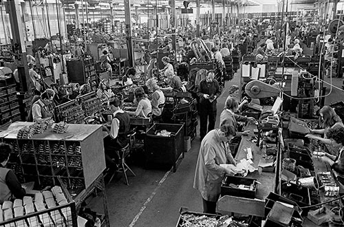 he factory floor at Josiah Parkes' locks  (1976)