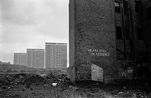 Abandoned chapel faces new towerblocks,Hockley, Birmingham  (1967)