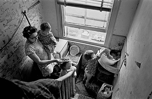 Kitchen on the staircase, Brixton London  (1971)