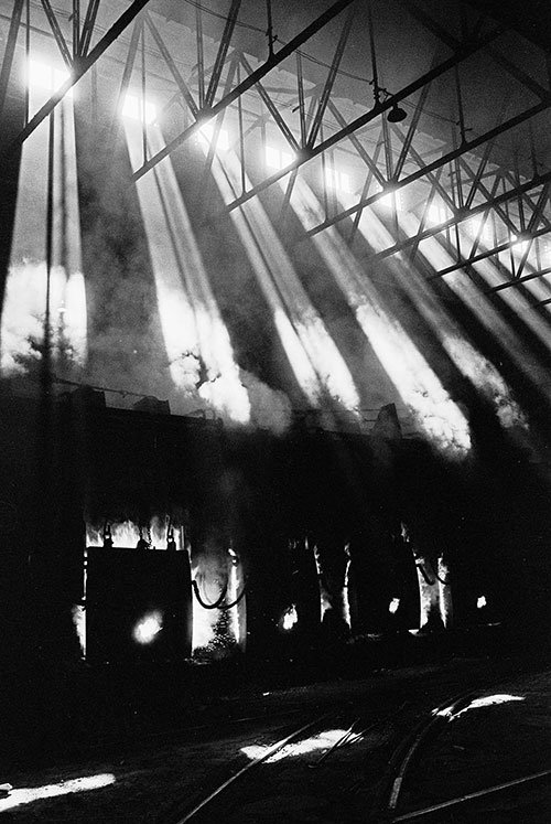 The steel furnaces in full melt, British Steel Bilston  (1977)