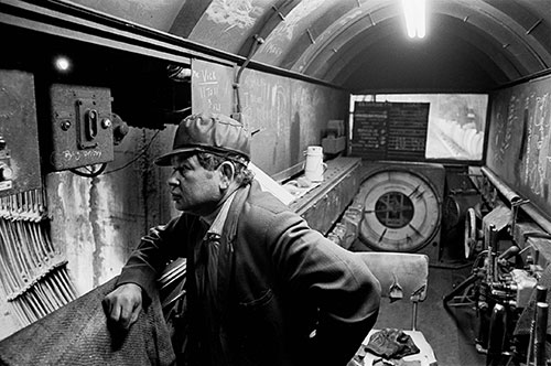 Hopper driver, blast furnace, British Steel, Bilston  (1976)