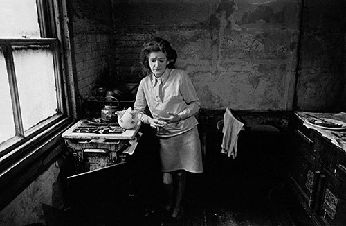 Housewife in the kitchen of her Newcastle home  (1972)