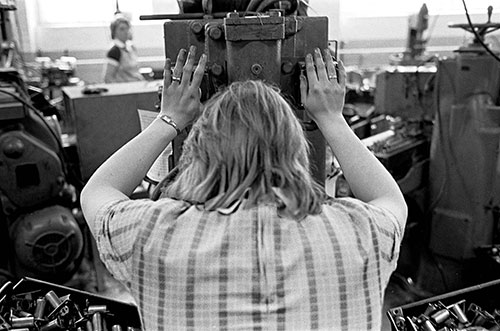 Welding machinist, Josiah Parkes lock factory Willenhall  (1976)