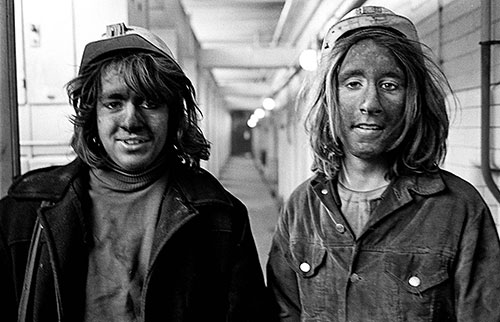 Young miners at Hemsworth colliery, S. Yorkshire  (1974)