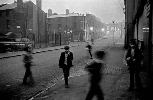 Street games at dusk,Hockley , Birmingham  (1966)